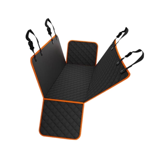 Funda de asiento para perros jinwen trasero fácil de limpiar duradera Borde naranja