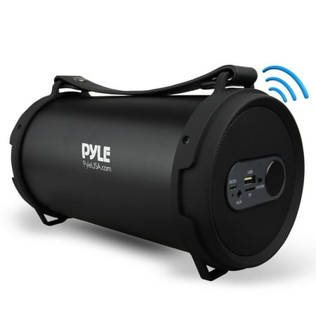 bluetooth boombox portable pyle boom box speaker stereo rechargeable system radio wireless usb speakers sd mp3 battery built fm micro