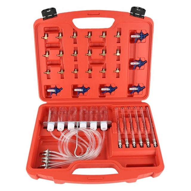Precision Engine Testing Kit, Vacuum Pressure Pump Tester for Comprehensive Automotive Diagnostics, Complete with Brake Fluid Bleeder and High-Quality Stainless Steel Components