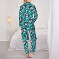 thumbnail image 3 of Bingfone Womens Pajama Sets Skull Cat Print,Long Sleeve Loungewear Pajamas Set-Medium, 3 of 8