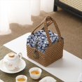 thumbnail image 5 of Bolsas de Almacenamiento Elegantes para Juegos de Té Portátiles para Viajes Al Aire Libre, Regalo de Negocios, Lata de Té Vintage, Bolsa de Tela Tejida., 5 of 5