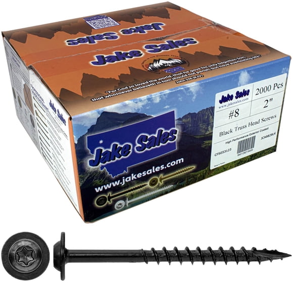 #8 x 2 Round Washer Head Truss Head Screw. Torx/Star Drive Head Wood Screws. Multipurpose Cabinet Furniture Siding and Trim and General Construction - 16 Pounds ~2000 Screws
