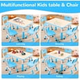 thumbnail image 2 of Kids Table and 4 Chairs Set, Toddler Height Adjustable Desk with Graffiti Desktop, Non-Slip Legs, Max 300lbs,Arts & Crafts Table，Children Multi-Activity Table for Classrooms,Home,Daycares, 2 of 7