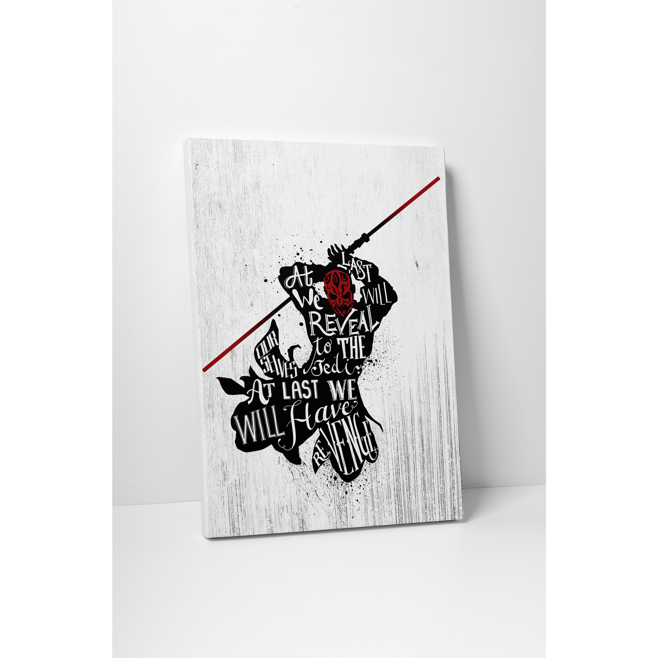 Darth Maul Star Wars Character Printed Canvas Picture 16"x12" 