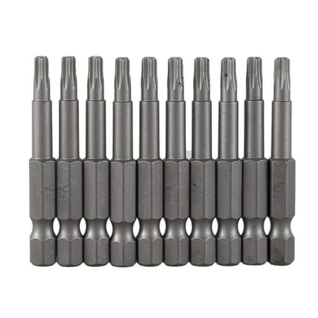 

Leke 10Pcs S2 Alloy Steel 50mm Long Torx Screwdriver Bit 6.35mm Hexagon Handle T20