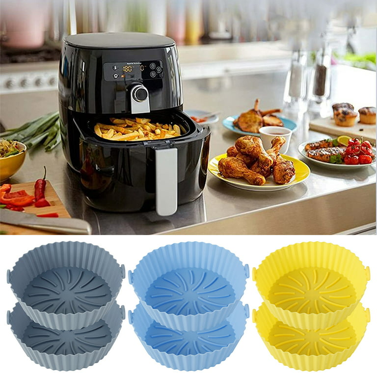 Round Silicone Air Fryer Liner Silicone Backing Tray, For