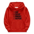 thumbnail image 2 of ZHUASHUM Sweatshirt For Kid Boys Girls Long Sleeve Football Fans Sports Gift Sweatshirt Vintage Rugby Player Sports Retro Rugby Pullover Hoodie Outfits Red 13-14 Years, 2 of 3