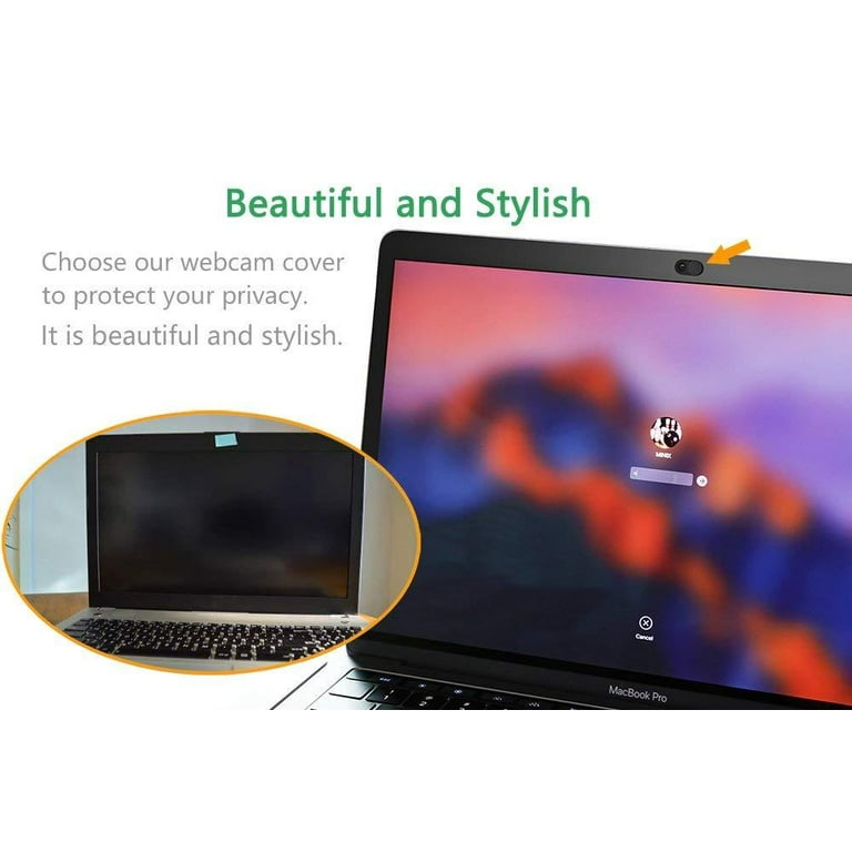 Webcam Cover Slide[2-Pack], 0.023 inch Ultra-Thin Metal Web Camera Cover for Mac
