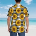 thumbnail image 3 of Lsque Sunflowers pattern Hawaiian Shirt for Men, Unisex Summer Beach Casual Short Sleeve Button Down Shirts-XX-Large, 3 of 9