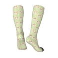 thumbnail image 4 of Fotbe Rabbit With Tie print Women's Men's Novelty Crew Socks Cotton Socks Knee High Socks for Walking,Running,Nurses,Pregnancy, 4 of 9