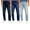 Dark Wash & Medium Wash & Light Wash, variant on Men's 3-Pack Flex Stretch Slim Straight Jeans with 5 Pocket (Sizes, 30-42)