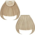 thumbnail image 5 of Benehair Clip in Fringe Hair Extensions as Humam Neat Bangs Thick Hairpiece 6" Sandy Blonde Mix Bleach Blonde, 5 of 7