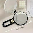 thumbnail image 4 of Dual-Sided 1X/30X Magnifying Handheld Makeup Mirror with 360 °   Adjustable Handle – Portable, Travel-Friendly Design, No Batteries Needed, Sleek Black Frame & Golden Accents, 4 of 9