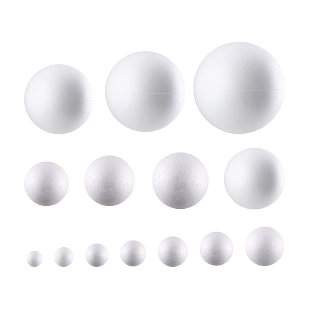 200 piezas de bola de espuma blanca para niños Material de artesanía de DIY Bola redonda de espuma divertida Diseño de adornos de Navidad Accesorios decorativos Regalos