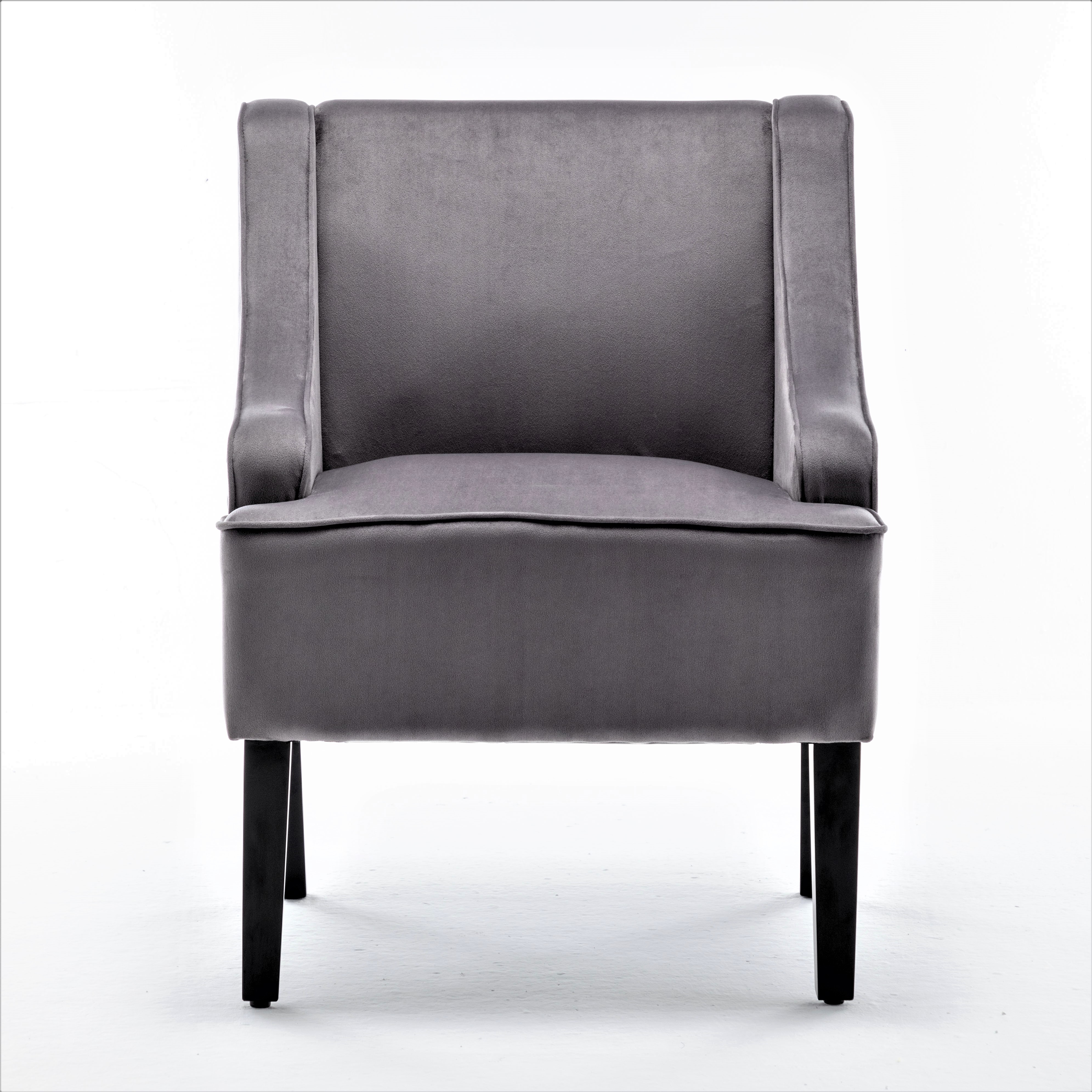 US Pride Furniture Correen 25" Wide Microfiber Accent Chair with Recessed Arms, Gray