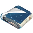 thumbnail image 2 of Cauagu Starry Sky Cloud Bulldog Pattern Flannel Bed Blankets,Fleece Blanket Comfortable Air Conditioning Blanket for Sofa Bed Travel Couch & Living Room -50"x40", 2 of 8