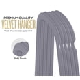 thumbnail image 6 of Utopia Home Premium Velvet Hangers 50 Pack - Non-Slip Clothes Hangers with Tie Bar - Grey Hangers - Standard Hangers with 360 Degree Rotatable Hook - Heavy Duty Coat Hangers, 6 of 7