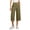 Brown, variant on SBYOJLPB Women's Capris Pants Wide Leg Business Casual Work Travel Hiking Walking with Pockets Zipper Button Cropped Trousers