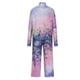 thumbnail image 4 of Traje casual de moda para mujer, estampado de punto, cuello alto, pantalones de pierna ancha sueltos, conjunto de dos piezas Pompotops  qwe23792, 4 of 9