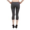 thumbnail image 3 of Vivian's Fashions Capri Leggings - Cotton, Misses Size (Charcoal, L), 3 of 3