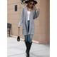 thumbnail image 4 of Cárdigan de Larga de Otoño para Mujer, Moderno Cárdigan de Punto Holgado con Bolsillos y Abertura Frontal para Invierno. Gris XL, 4 of 10