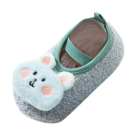 

TAIAOJING Baby Winter Shoes Floor Thickened In Autumn And Winter Children Cartoon Dispensing Baby Socks Shoes For 12-18 Months