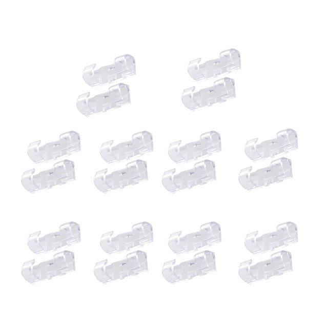 Seitruly 20 piezas Clips para cables Cables que se unen de forma segura a la pared Sujetador de caída de alambre Clip de cable de solidez Type6 NO6