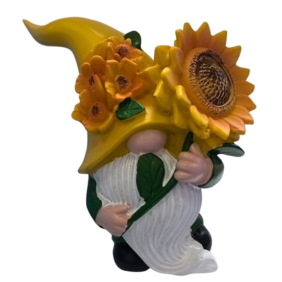 Spring Garden Gnome Ornament, Resin Outdoor Patio Dwarf Statue for Garden Lawn Decor, Waterproof Garden Gnome Figurine for Spring Decoration, Yard Art, Outdoor Landscape Decoration