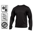 thumbnail image 2 of Silk Weight Thermal Underwear Shirt, Black Mens Sizes, 2 of 3