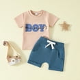 thumbnail image 2 of NIEWTR Toddler Baby Boy Girls Outfit Set Short Sleeve T Shirt Top Elastic Drawstring Shorts2Pcs Cartoon Print 2PCS Set Gift For 18-24 Months 2t 3t 4t 5t 6t Summer Pjs kids,3-6 Months, 2 of 4