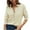 Beige, variant on Womens Polo Shirts Button Down Collared Long Sleeve Ribbed Knit Tops Spring Casual V Neck Loose Blouses(Light Blue,S)