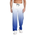thumbnail image 2 of Men's Heavyweight Fleece Cargo Sweatpants Blue L, 2 of 6