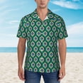 thumbnail image 2 of Fuzoiu Peacock'S Tail Print Hawaiian Shirt for Men, Summer Beach Casual Short Sleeve Button Down Shirts, Men’s Beach Summer Shirts with Pocket,X-Large, 2 of 7