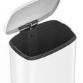 thumbnail image 6 of Qualiazero Kitchen Bathroom Trash Can Combo, 13.2 Gallon and Two 1.3 Gallon Stainless Steel Step Garbage Bin with Soft Close Lid, White, 6 of 10