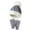 Gray, variant on Babysbule Hats for Women Winter Winter Casual Kids Children Knitted Hat And Knitted Gloves Thermal Sets