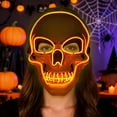 thumbnail image 6 of Coollooc Halloween LED Skull Mask, Horror Screm Scary Mask with Light, Masque for Creepy Party Masquerade, LED Face Mask for Men Women Halloween Festival Party(F), 6 of 9