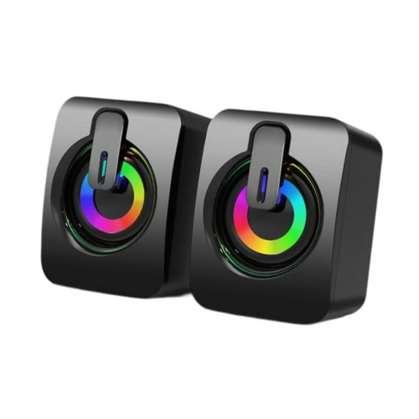 2pcs USB Mini altavoz enchufe y reproduce altavoz de computadora para una PC de escritorio de cuaderno