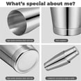 thumbnail image 2 of 3Sets Cocktail Shakers Professional Bar Shaker Boston Shaker Set Stainless Steel Martini Shaker Drink Mixer(Silver), 2 of 5