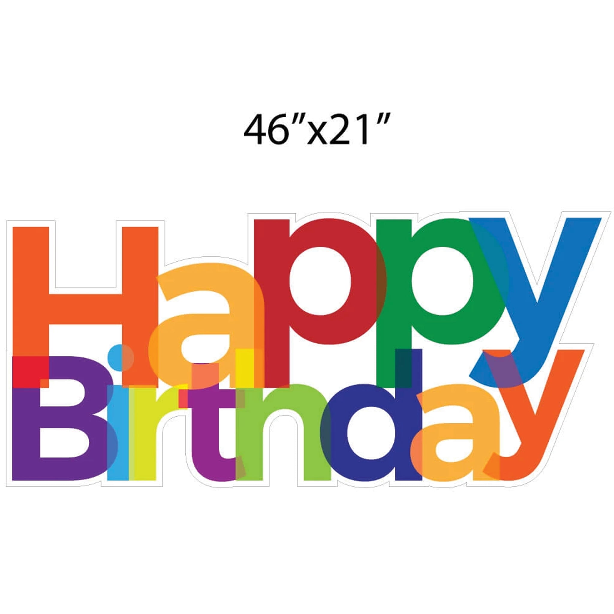 Large Happy Birthday Yard Greeting Signs 4 Pc Set (13645)