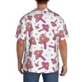 thumbnail image 7 of Goofa Purple Mushroom Printed Men's Casual Short-sleeved Shirt,Lightweight Breathable Button-down,Summer Casual men's top,Versatile Fashion shirt-Large, 7 of 7