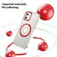 thumbnail image 4 of Magnetic for iPhone 12 Pro / 12 6.1" Clear Case Compatible with Magsafe Military-Grade Protection Shockproof Phone Bumper,Anti-Scratch Drop Proof Anti-Fingerprint Clear Hard Back Cover Back,Red, 4 of 9