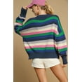 thumbnail image 6 of Redhotype Vibrant Green Striped Sweater – Drop Shoulder Knit, Style Sensation!, 6 of 8