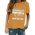thumbnail image 3 of WEAIXIMIUNG T-Shirts Originaux pour Femmes, Manches Longues, Imprimé Lettre Drôle, Col Rond, Manches Courtes, 3 of 6