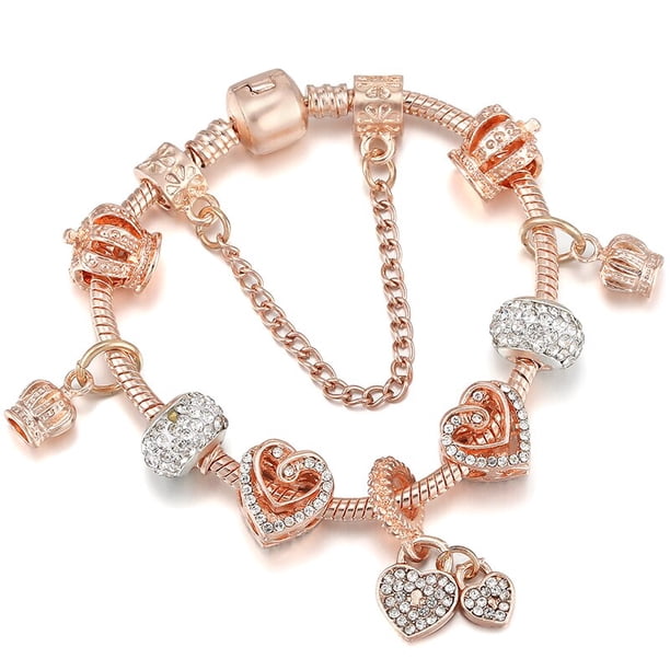 BAOPON 2019 amor corazón encanto pulseras y brazaletes para mujeres joyería DIY Marano cuentas fina pulsera amante esposa boda joyería Fivean unisex