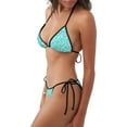 thumbnail image 2 of Rateoe Seashell And Starfish Print Women’s Bikini Swimsuits, Adjustable Bikini Set,Two-Piece Swimwear Removable Padding Bikini, 2 of 6