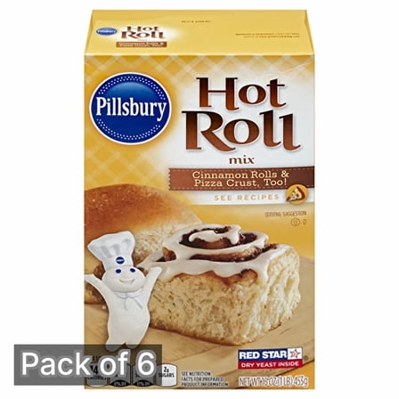 Pillsbury Hot Roll Mix, 16 oz Box (Pack of 6)