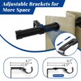 thumbnail image 3 of ZOPZO Adjustable Curtain Rod with Threaded Connection and End Caps, Black, 30-62 inch, for Window and Eyelet Curtains, 3 of 8
