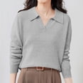 thumbnail image 6 of HongQid Women’s Wool Blend Collared Fall Pullover Sweaters Business Casual Outfits, 6 of 9