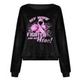 thumbnail image 4 of Moda mujer casual manga larga impreso o-cuello señoras sudadera tops Fridja ghj987+892, 4 of 5