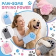 thumbnail image 3 of Quick Dry Absorbent Cleaning Towel for Dogs and Cats, Glove Style Bath Towel for Pet Bathing and Drying, Reusable Washable Cloth, Blue, 3 of 3